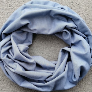 Organic Bamboo Infinity Scarf, Ultra Soft, double wrap, eco-friendly, high quality fabric, easy to wear, free shipping, made in Montreal