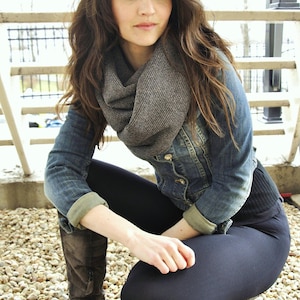 Winter Infinity Scarf- Unisex. Soft fabric. Made in Montreal. Free shipping