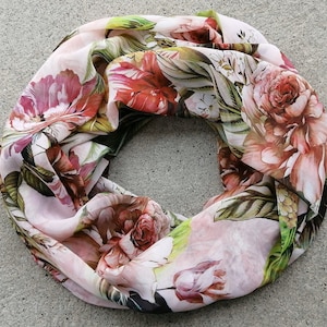 Ultra Soft Infinity scarf, double wrap, ultra light, high quality fabric, so easy to wear, stylish, fashion accessories, made in Montreal