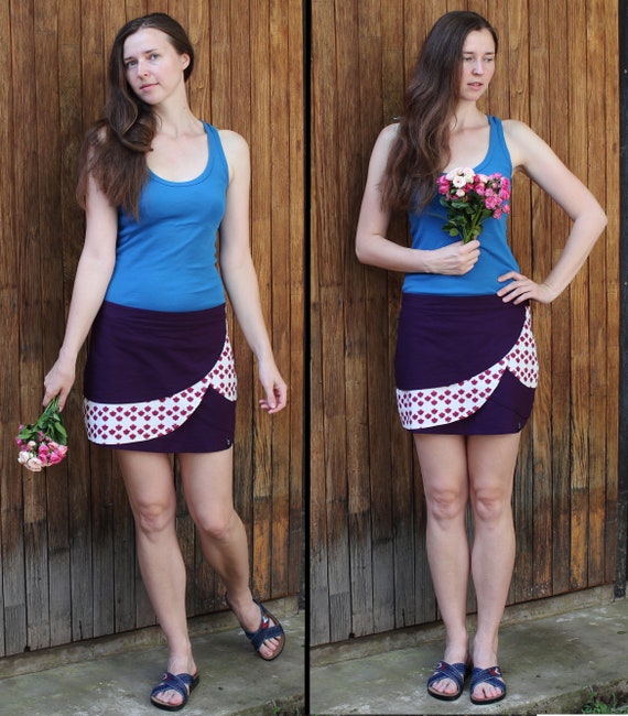 Vintage mini tulip skirt Size M Festival short sk… - image 10