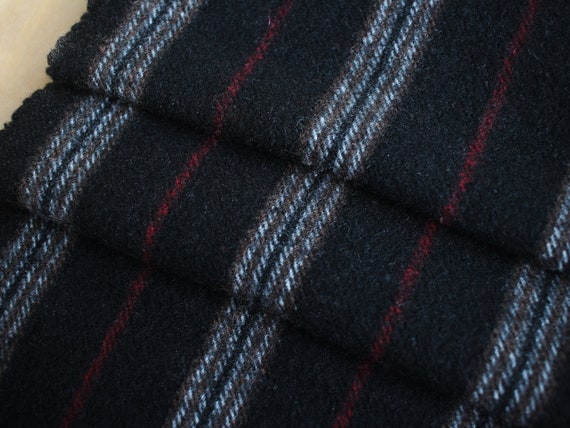 Vintage cashmere wool stripe scarf Unisex scarves… - image 7
