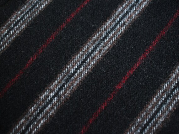 Vintage cashmere wool stripe scarf Unisex scarves… - image 5