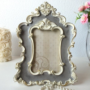 Vintage Baroque Photo Frame: Ornate Carved Tabletop Picture Frame (4x6)
