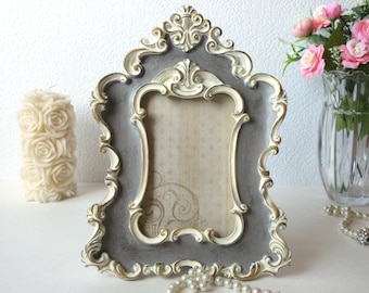Vintage Baroque Photo Frame: Ornate Carved Tabletop Picture Frame (4x6)