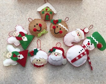 Felt christmas ornaments  Etsy