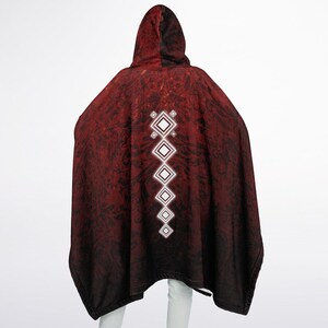 Poncho de franela Eden Rebirth / Manta acogedora con capucha inspirada en el cielo imagen 3