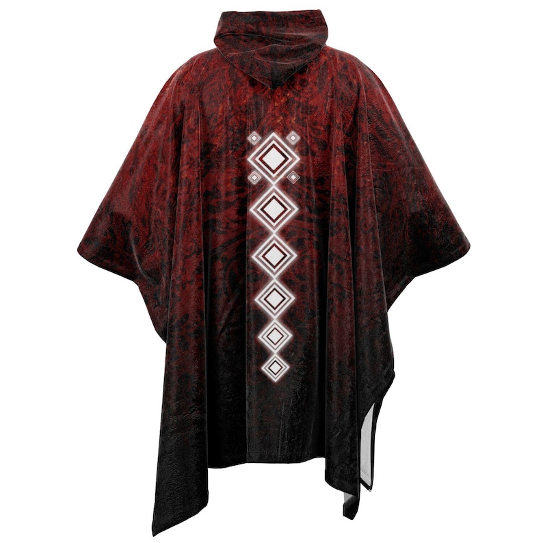 Poncho de franela Eden Rebirth / Manta acogedora con capucha inspirada en el cielo imagen 1