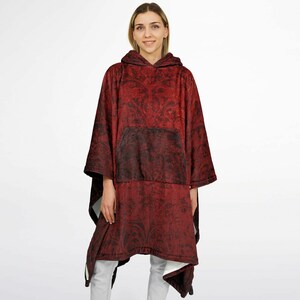 Poncho de franela Eden Rebirth / Manta acogedora con capucha inspirada en el cielo imagen 6