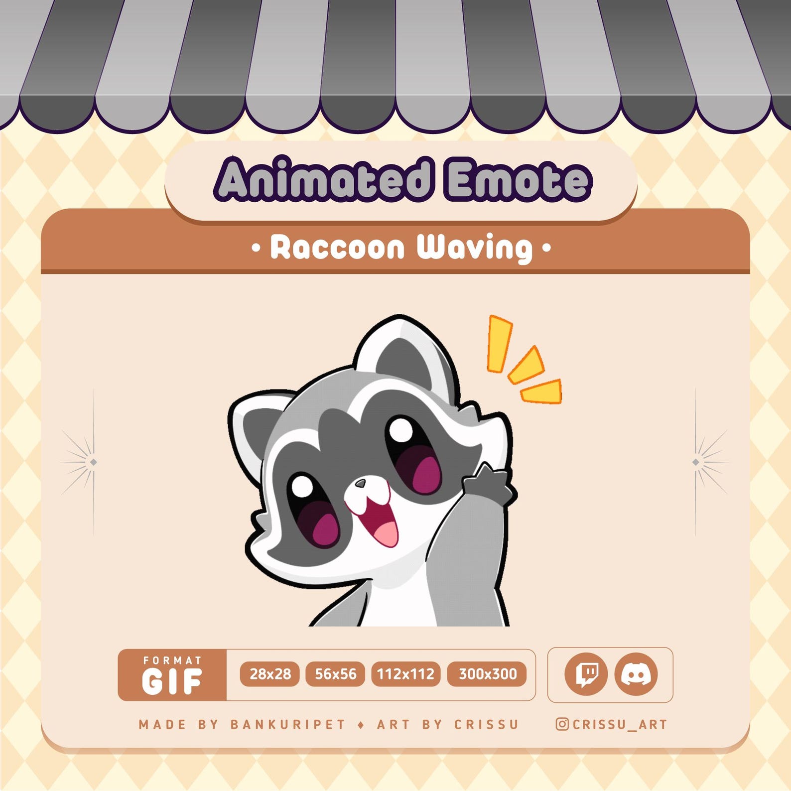 animated-raccoon-waving-emote-hi-raccoon-twitch-discord-gif