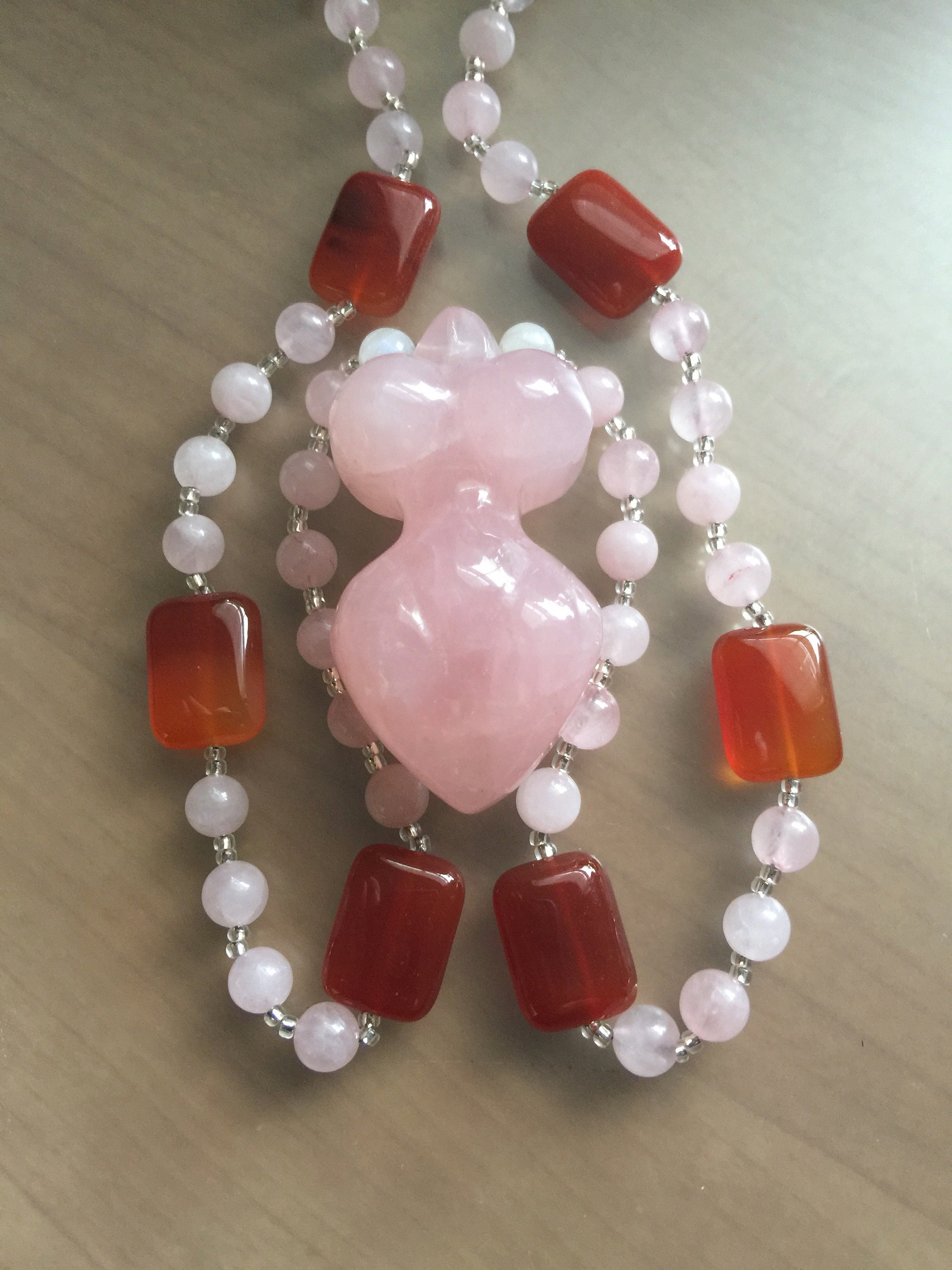 Rose Quartz Carnelian Semi-precious 