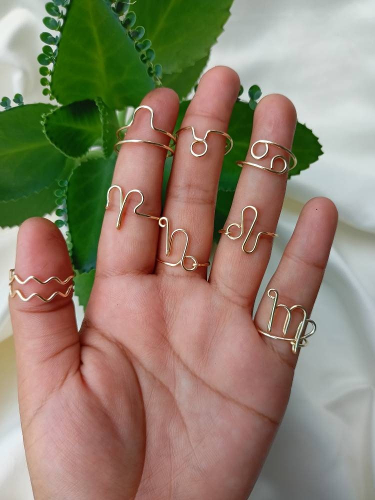 Zodiac wire deals rings