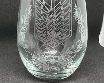 Attack on Titan Inspired Wine Glasses - Anime Gift for Fans & Collectors