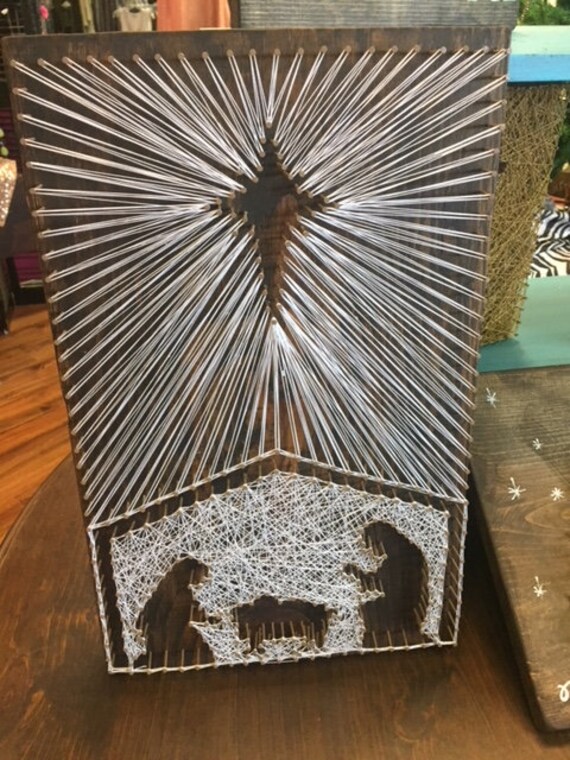 String Art Nativity Scene | Etsy