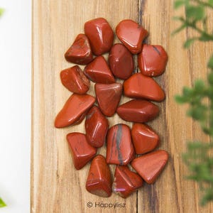 RED JASPER CRYSTAL / Tumbled Red Jasper Crystal for Grounding, Courage & Willpower