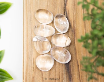 CLEAR QUARTZ CRYSTAL / Tumbled Clear Quartz Crystal for Healing, Purification & Balance