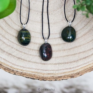 HELIOTROPE PENDANT / Pendant with 925 Sterling Silver Eyelet for Protection, Balance & Selfcontrol