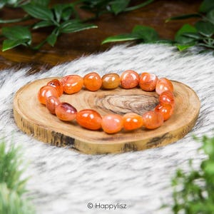 CARNELIAN BRACELET / Bracelet with Carnelian Crystals for Energy, Vitality & Grounding