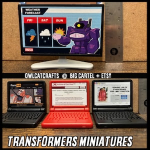 LAST ONES!!: Laptops / TV - Transformers Miniature Figure Props