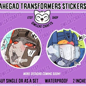 Ahegao Transformers Stickers