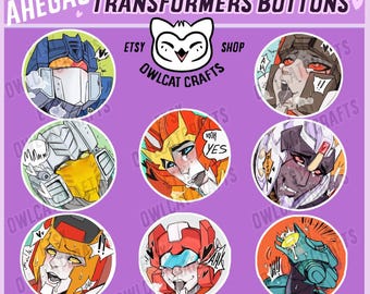 Ahegao Transformers Buttons