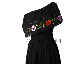 black traditional mexican dress