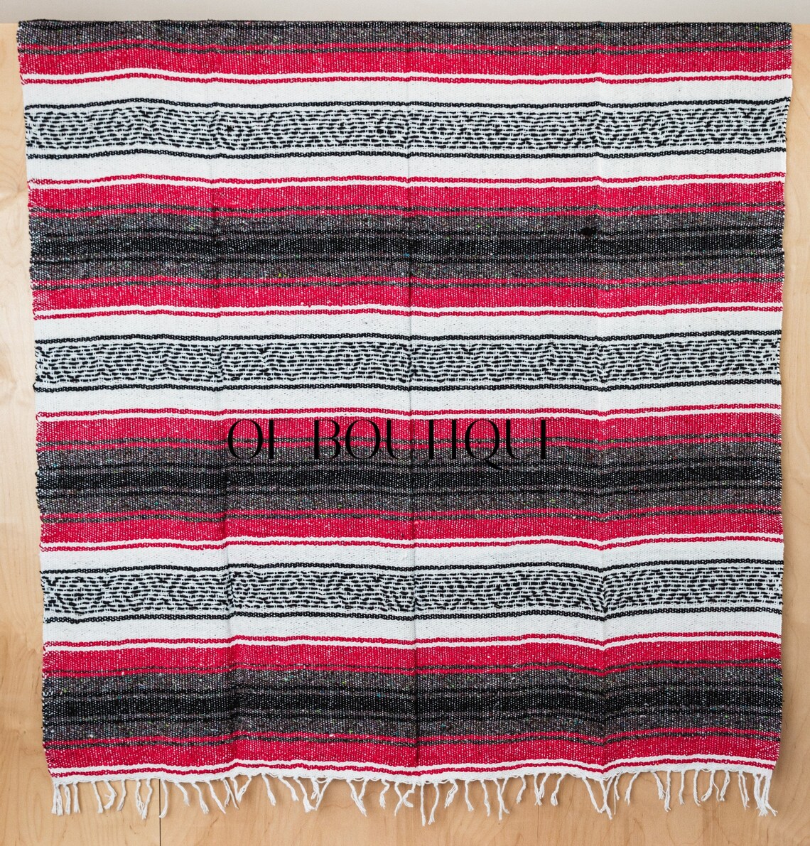 Traditional Authentic Mexican Blanket FUCHSIA Pattern Etsy