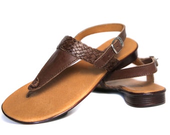 Mexican Sandals Women's - Brown #59 - Handmade Leather Huarache Huaraches