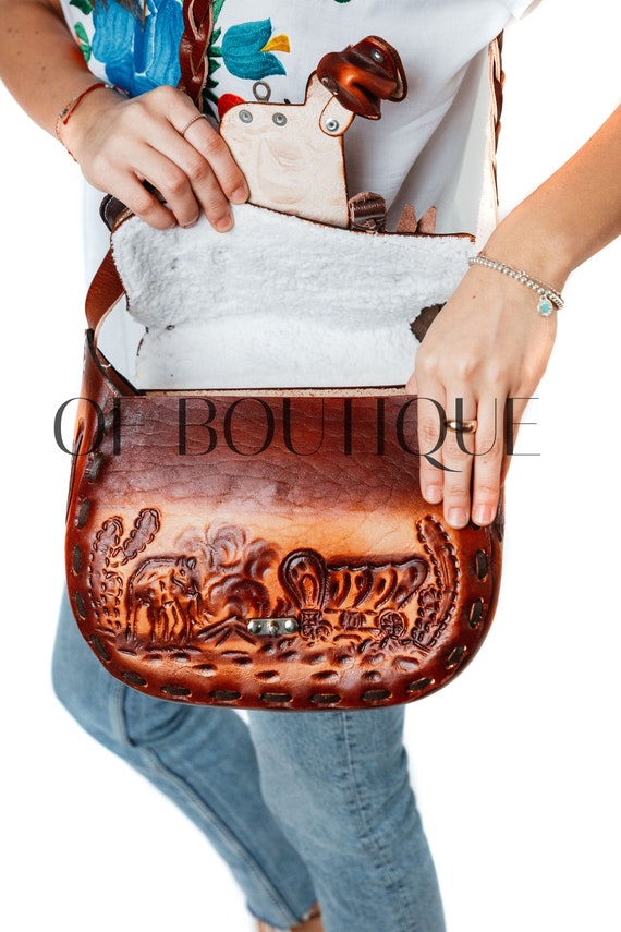 mexican tooled leather purses