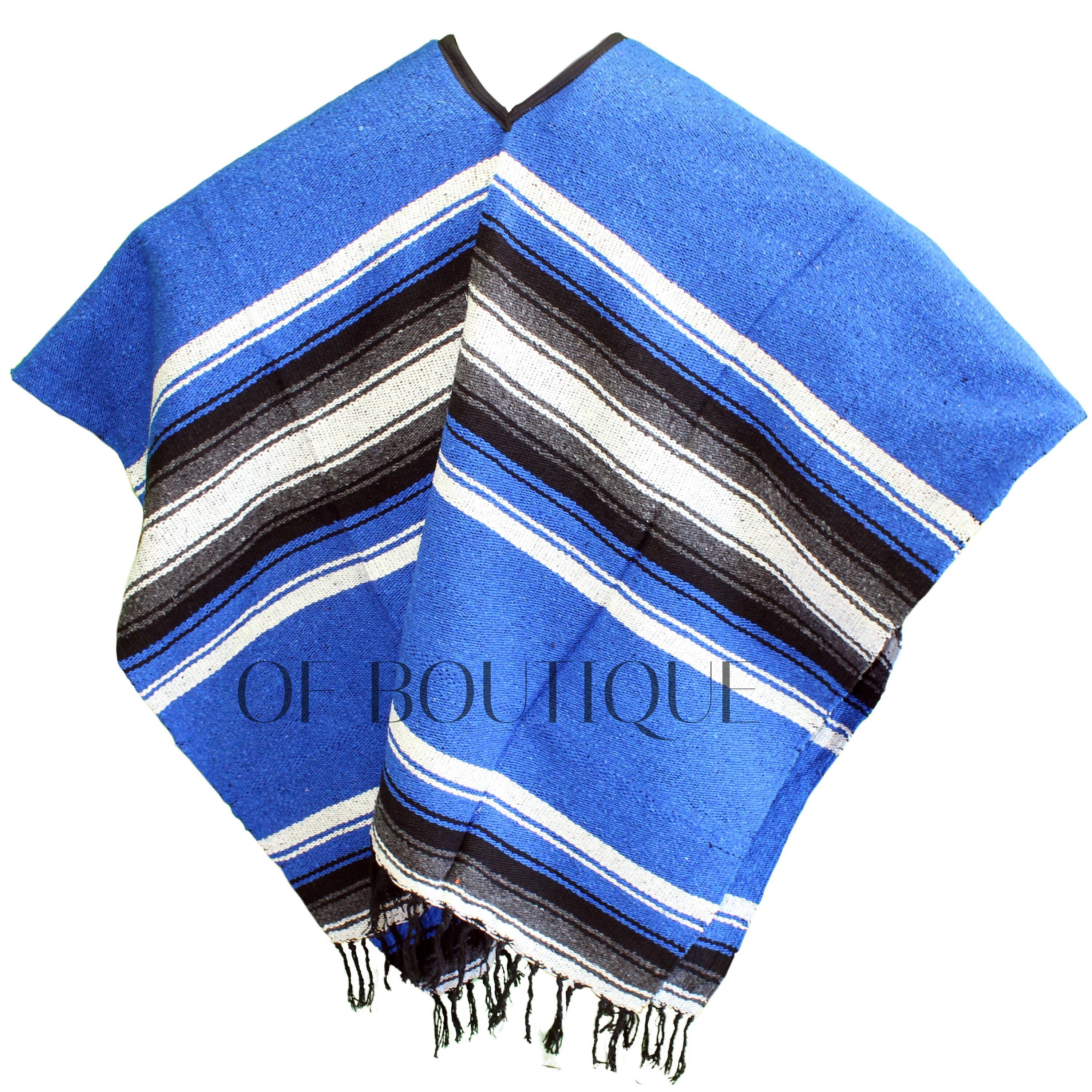 royal blue poncho sweater