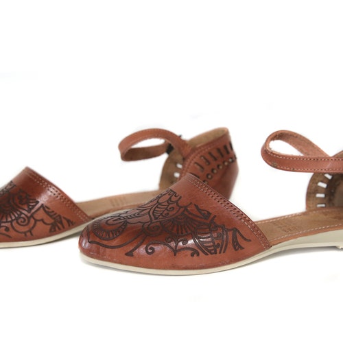 Closed Toe Women's Mexican Huarache Sandals CHEDRON 121 Etsy