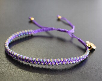 Handcrafted Mexican String Bracelet Multi #1001 PURPLE Friendship Bracelets One Size Fits Most Adjustable