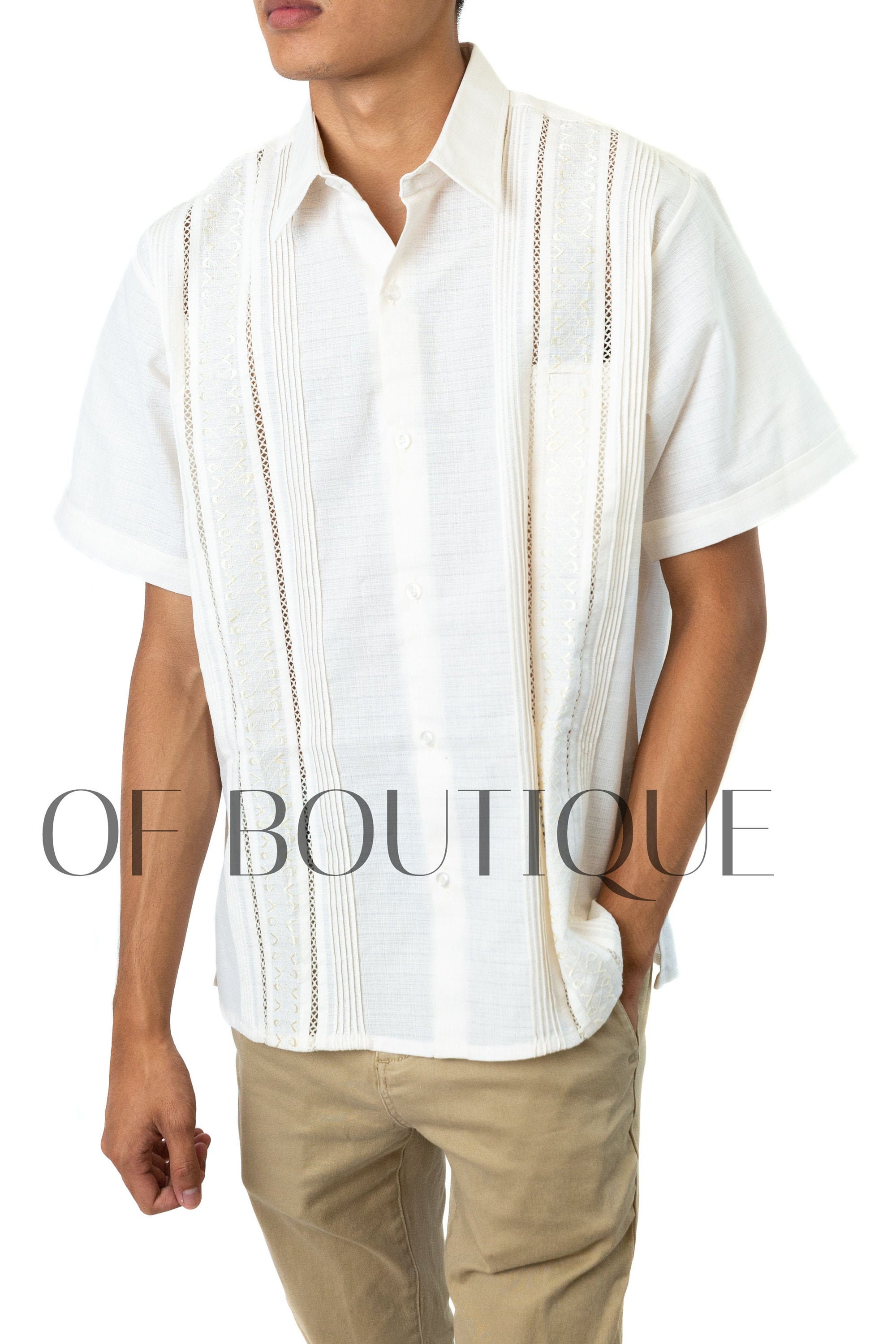 Men's Guayabera Rejilla Mesh Style 