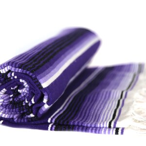 La Montana 4 Pack Mexican Blankets, 74" X 50" Yoga Blankets, Light - Foto 4