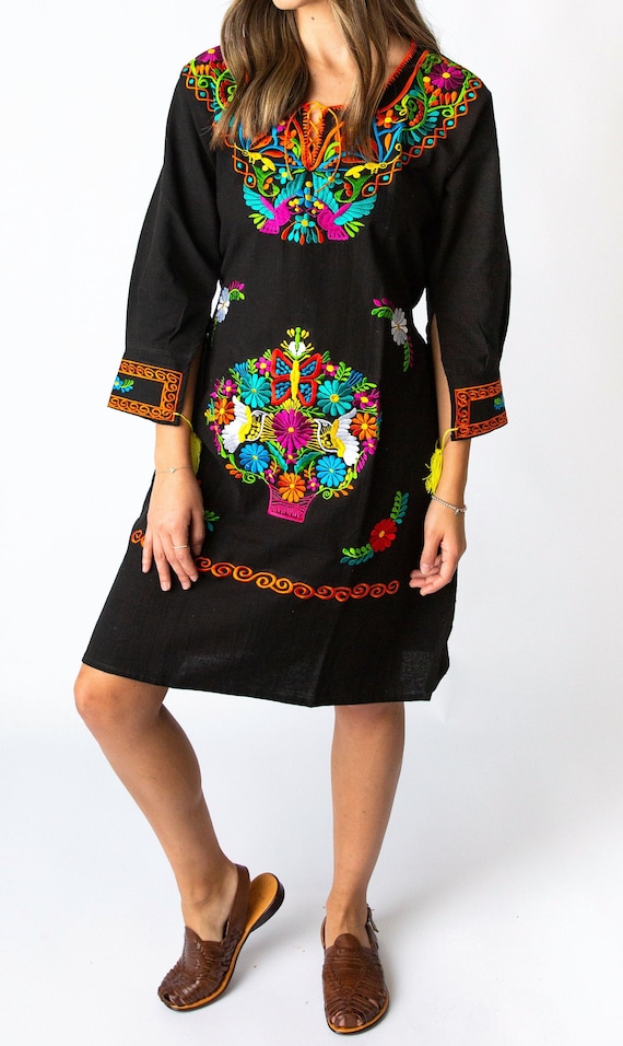 Knee Length Mexican Dress Puebla