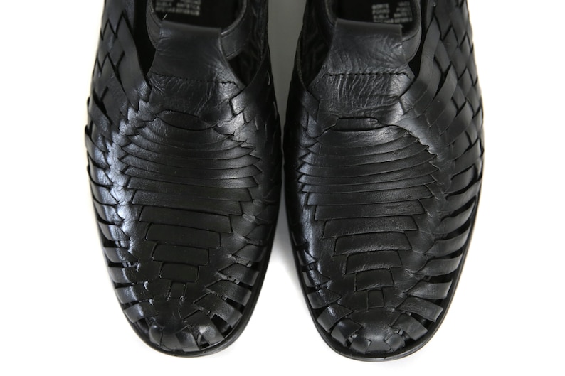 PREMIUM Men's Mexican Closed Toe Huarache Sandals BLACK Etsy