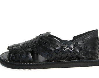 mens black huarache sandals