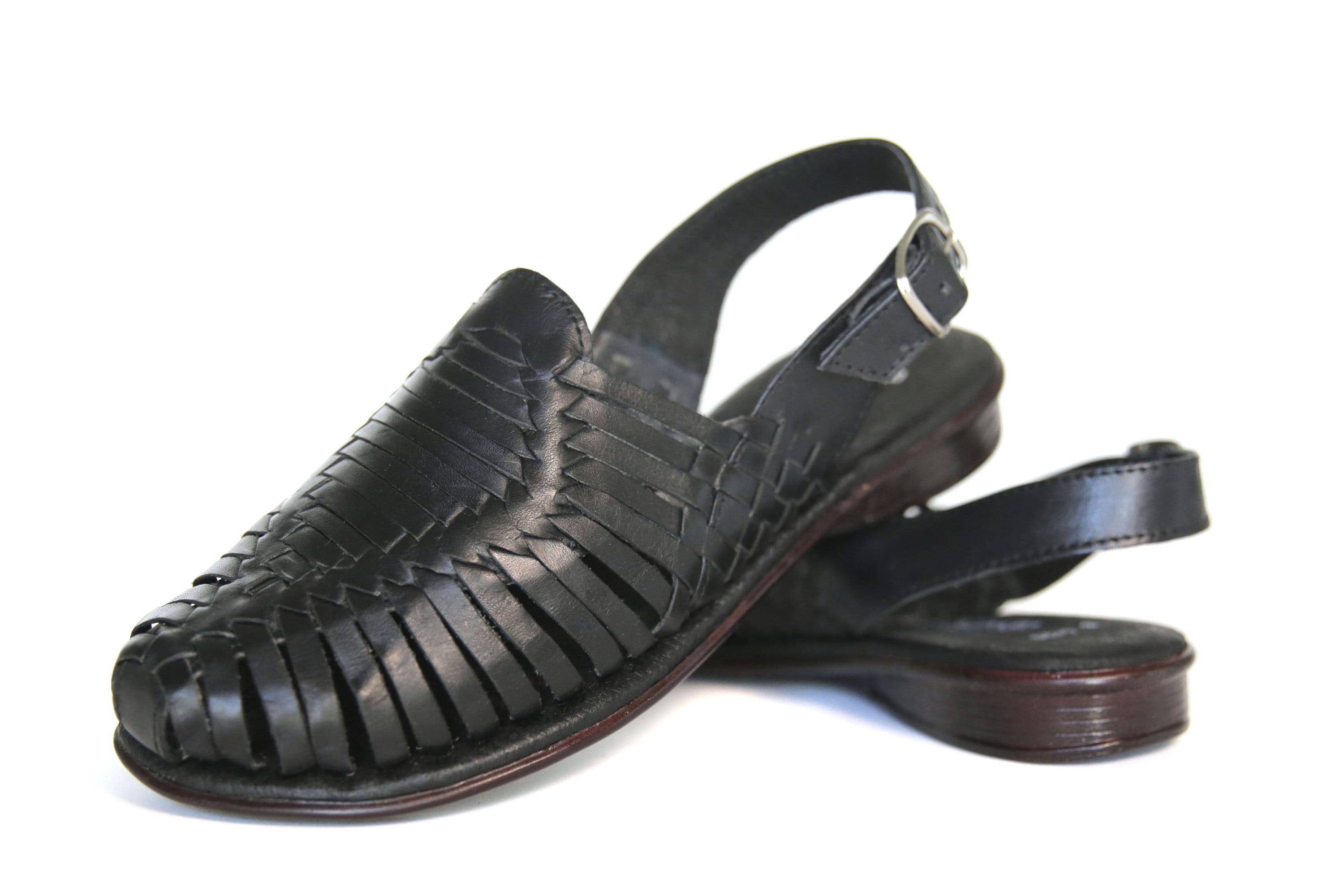 CLASSIC Weave Women's Mexican Huarache Sandals BLACK 20 | Etsy