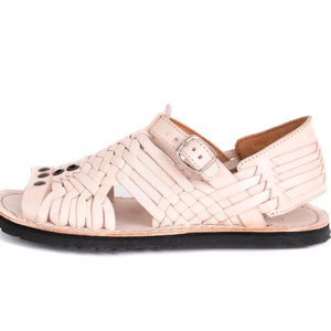 Women&#39;s Mexican Huaraches PIHUAMO Style - NATURAL Leather Handcrafted SIDREY