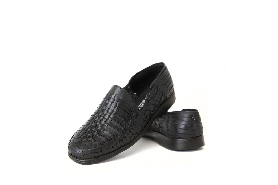 PREMIUM Men's Mexican Closed Toe Huarache Sandals BLACK - Etsy