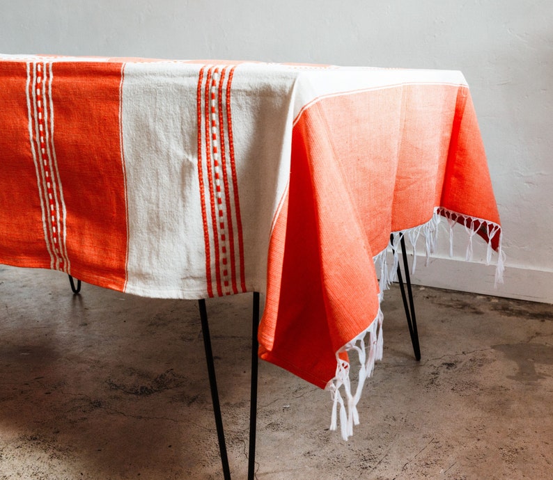 Traditional Handmade Mexican Tablecloth Rectangle Table Linen Etsy