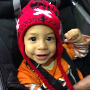 Train Hat: Boys Knit Winter Cap