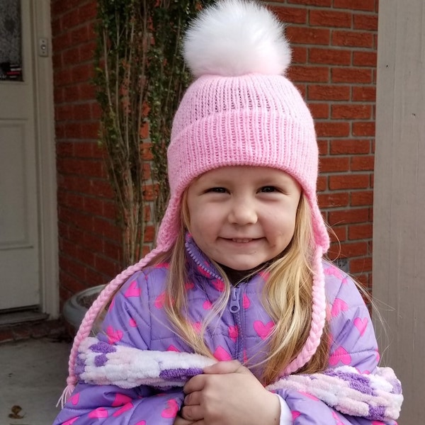 Mi Lucero Toboggan Hat with Pom, White main image 0
