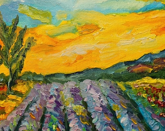 Positive landscape in oil Canvas Board 9.7x 11.8 inches