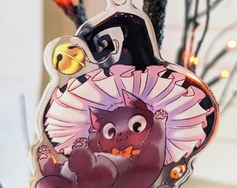 Witch Cat - Halloween Fall Acrylic Charm