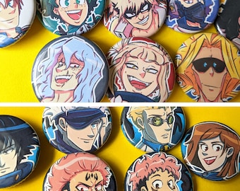 Assorted Anime Small Pinback Buttons
