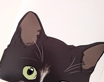 Cute Cat Art Print (8.5'' x 11'' Letter Size)