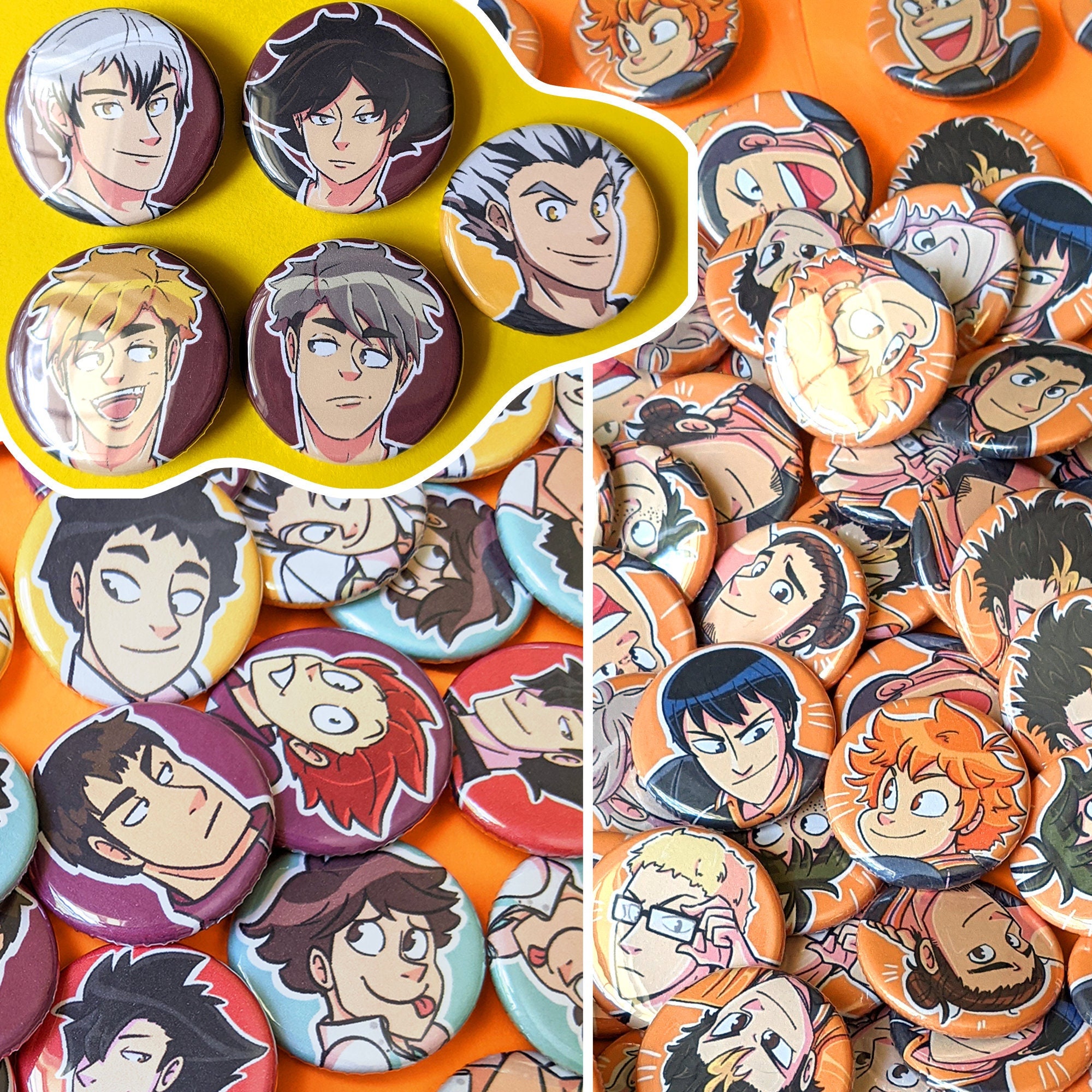 Bottons Anime Haikyuu!!! Anime Japonês Botton Yaoi Vôlei Haikyuu Broche Pin