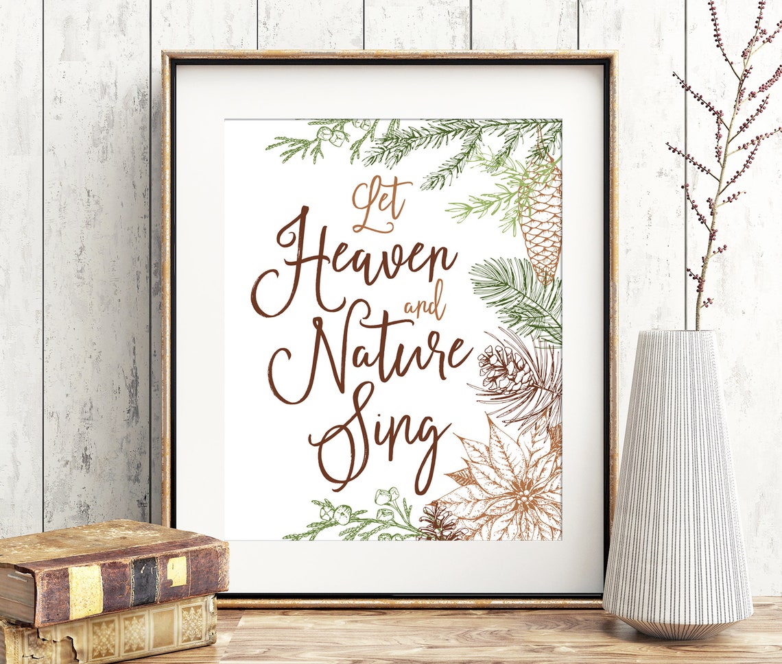 Let Heaven and Nature Sing DIGITAL PRINT Christmas Quote - Etsy