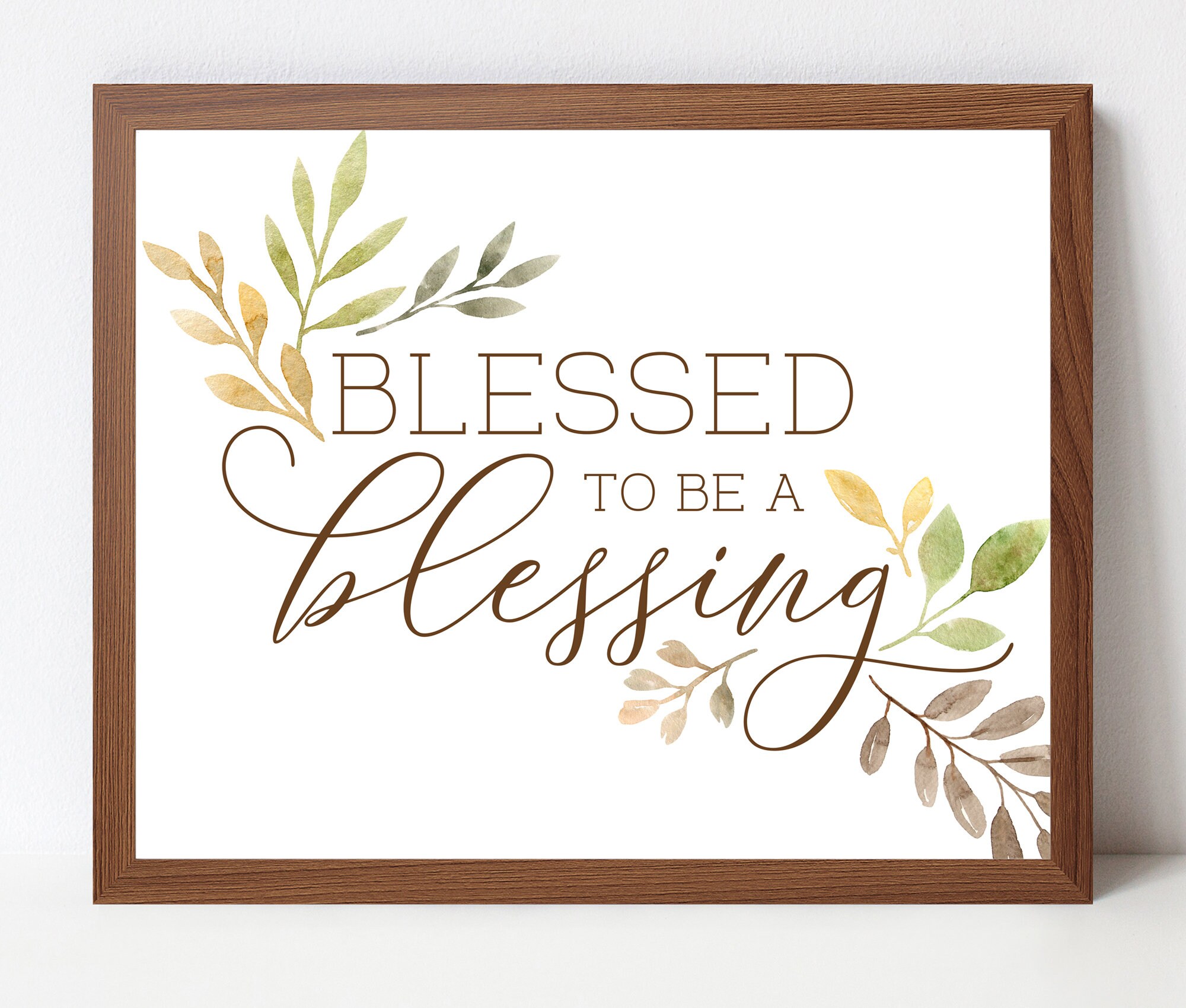 Blessed to Be A Blessing PRINTABLE, Autumn Sign for Fall Table Decor ...