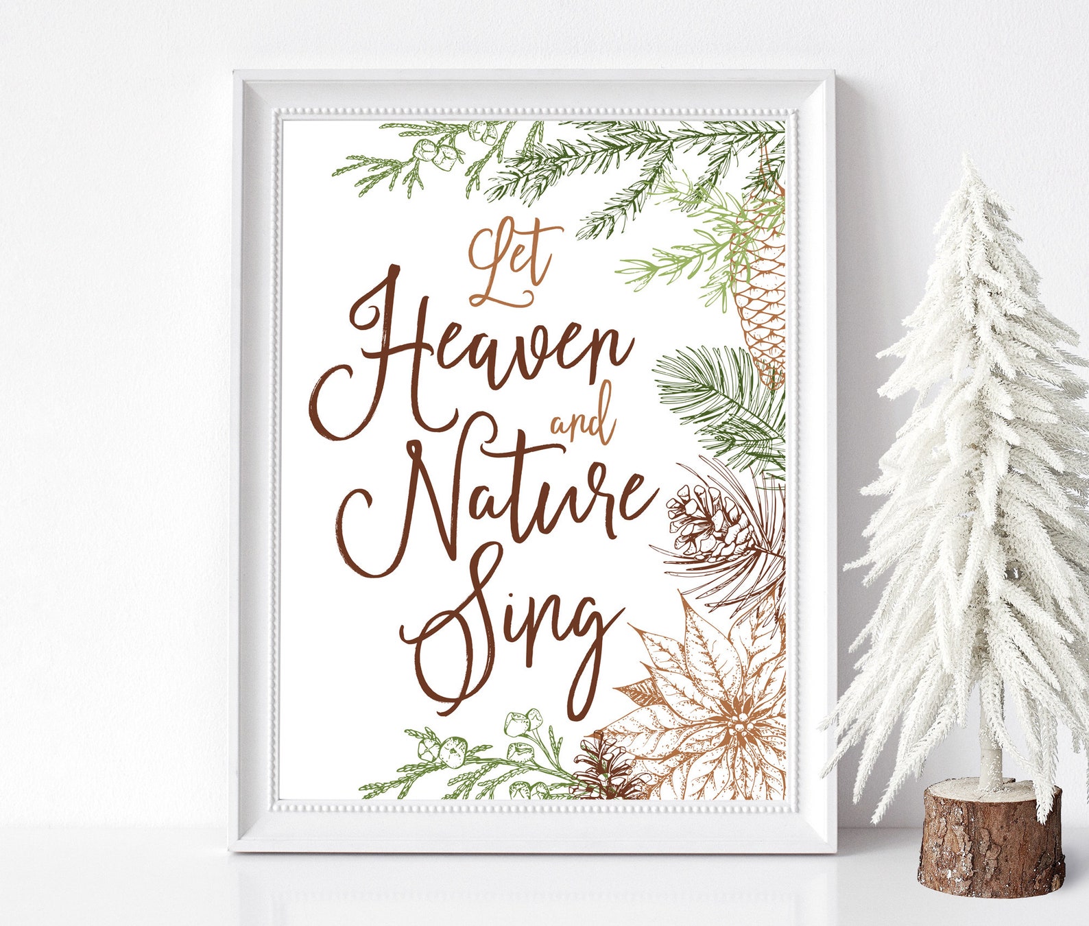 Let Heaven and Nature Sing DIGITAL PRINT Christmas Quote - Etsy